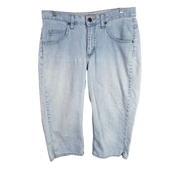 Womens Riders By Lee Denim Capri Jeans Light Wash Mid Rise Stretch Size 10 - Picture 1 of 9